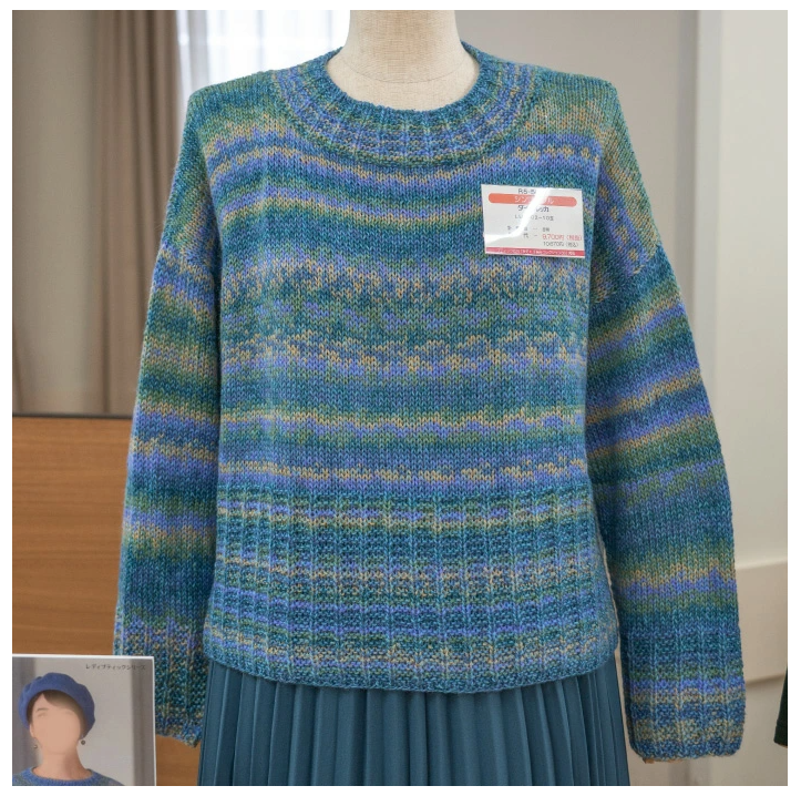 【秋冬】シンプルプル【中級者】【編み物キット】｜R5-5041【ダイヤモンド】※価格は1着分の値段です。【編み図付】